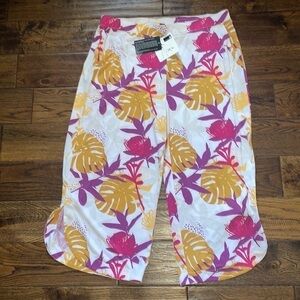 Antthony Original Pull On Crop Floral Wide Leg Pants Size XL